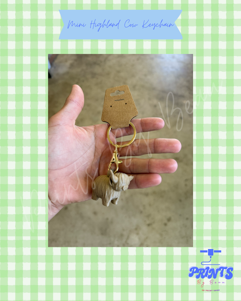 Mini Highland Cow - Keychain