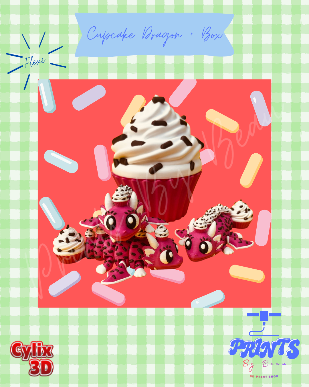 🧁 Cupcake Dragon And Box 🧁